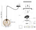 Miniatyrbild 10 av 10: MODERN LED-TAK HÄNGLAMPA AV TRÄ