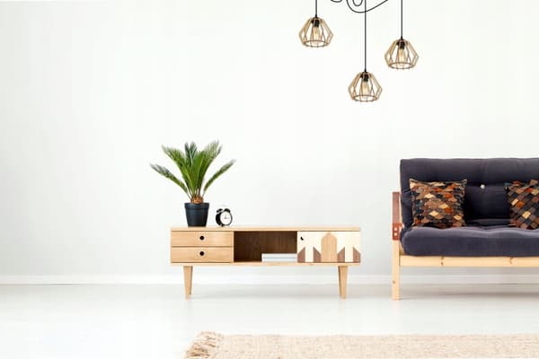 MODERNE TRÆ LED LOFT HÆNGELAMPE