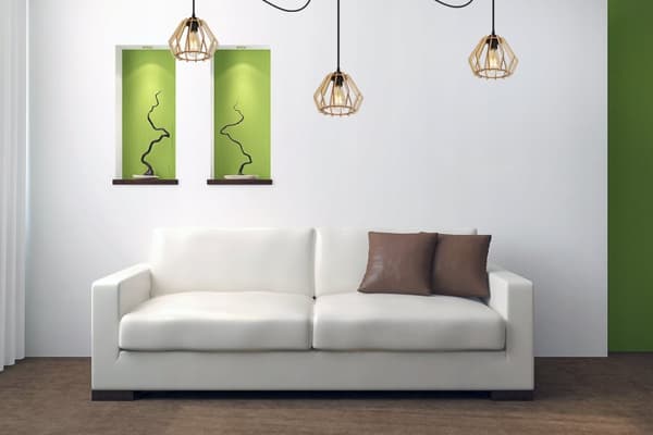 MODERNE TRÆ LED LOFT HÆNGELAMPE