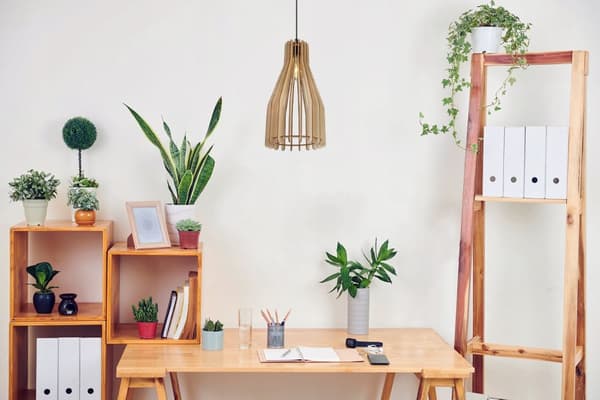 MODERNE TRÆ LED LOFT HÆNGELAMPE