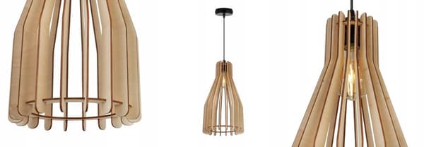 MODERNE TRÆ LED LOFT HÆNGELAMPE