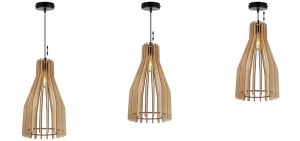 MODERNE TRÆ LED LOFT HÆNGELAMPE