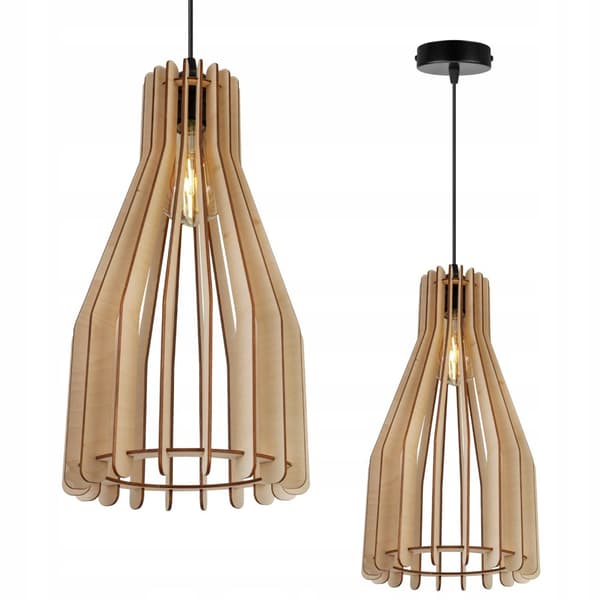 MODERNE TRÆ LED LOFT HÆNGELAMPE