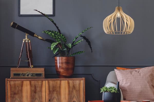MODERNE TRÆ LED LOFT HÆNGELAMPE