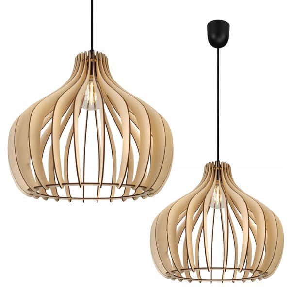 MODERNE TRÆ LED LOFT HÆNGELAMPE