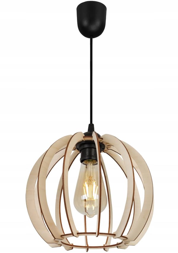 MODERN LED-TAK HÄNGLAMPA AV TRÄ