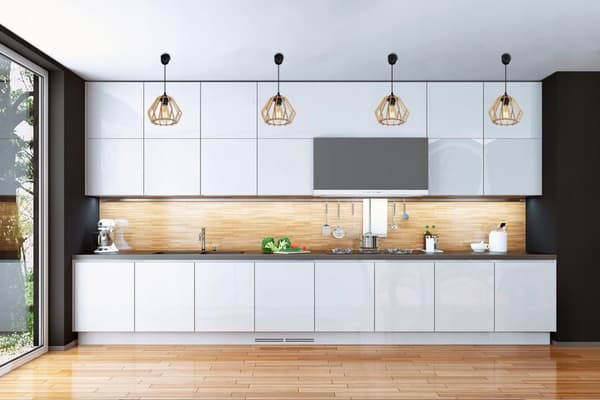 MODERN LED-TAK HÄNGLAMPA AV TRÄ