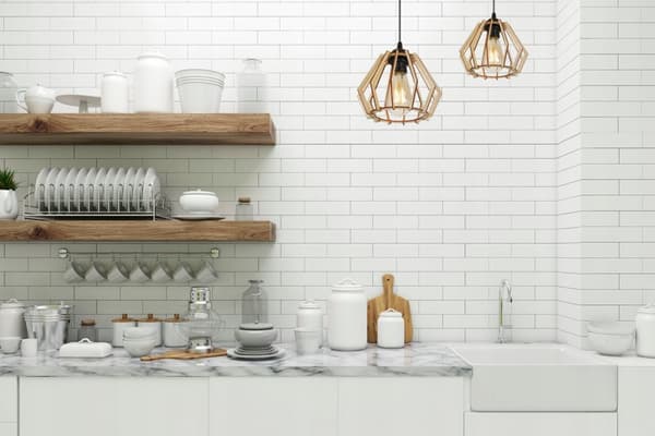 MODERN LED-TAK HÄNGLAMPA AV TRÄ