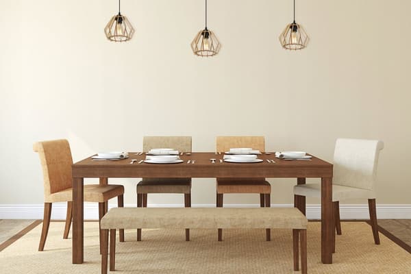 MODERN LED-TAK HÄNGLAMPA AV TRÄ