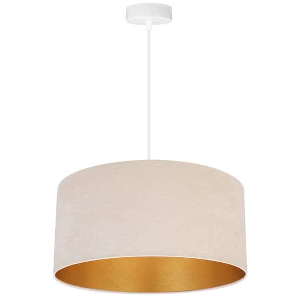 HÄNGLAMPA TAK LJUSKRAKA GULD LAMPSKÄRM SAMMET