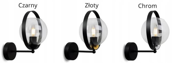 MODERNE LAMPE VÆGLAMPE GLAS SKÆRMRING