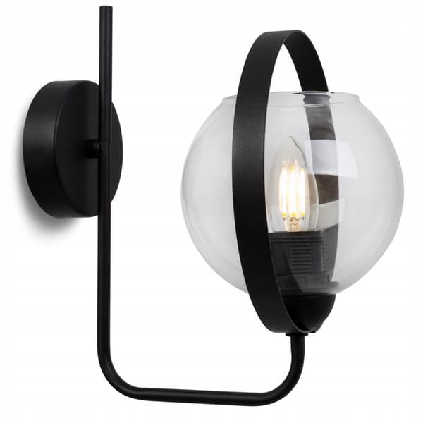 MODERN LAMPA VÄGGLAMPA GLAS SKUGGRING