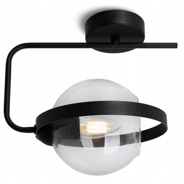 MODERN LAMPA VÄGGLAMPA GLAS SKUGGRING