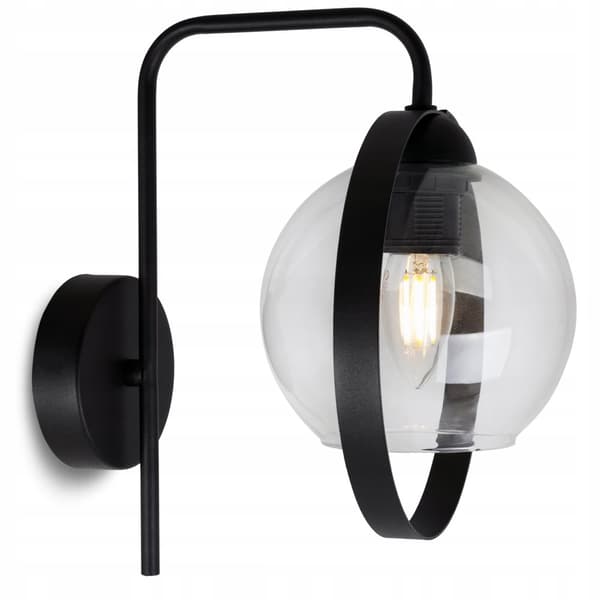 MODERN LAMPA VÄGGLAMPA GLAS SKUGGRING