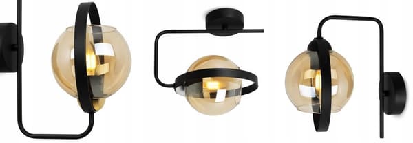 MODERN LAMPA HONING RING GLAS VÄGGLAMPA
