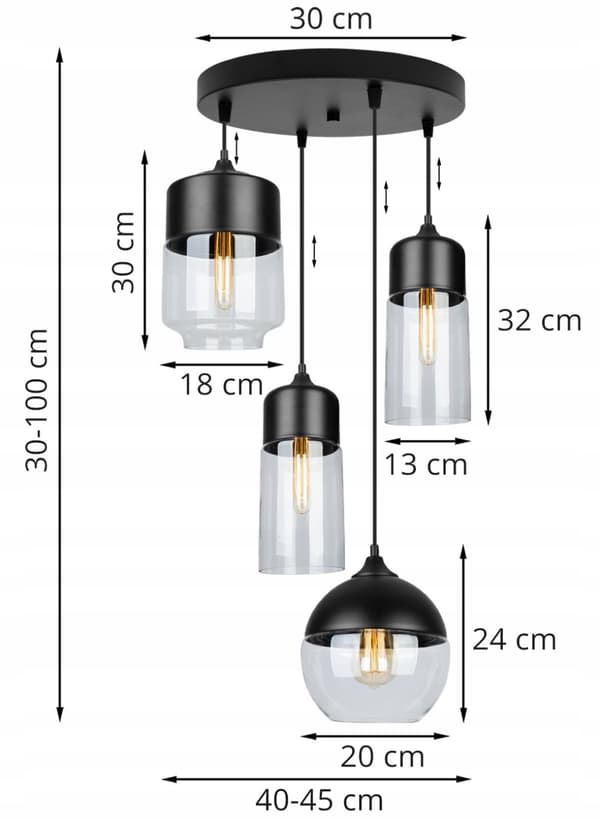 LOFTSLAMPE, GLAS PLAFON, LED SKÆRM