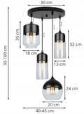 Miniatyrbillede 6 af 9: LOFTSLAMPE, GLAS PLAFON, LED SKÆRM