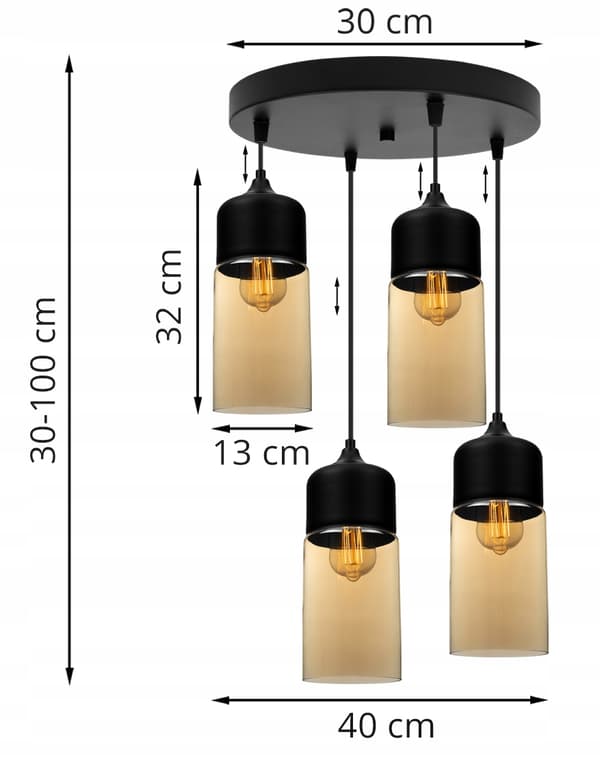 HÄNGANDE TAKLAMPA, GLAS PLAFON, LED-SKÄRM