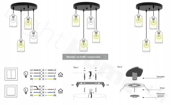 HÄNGANDE TAKLAMPA, GLAS PLAFON, LED-SKÄRM