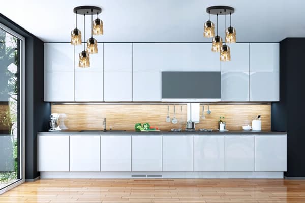 MODERN TAK HÄNGLAMPA GLAS LJUSKRAKA