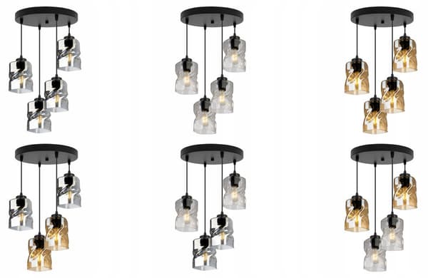MODERN TAK HÄNGLAMPA GLAS LJUSKRAKA