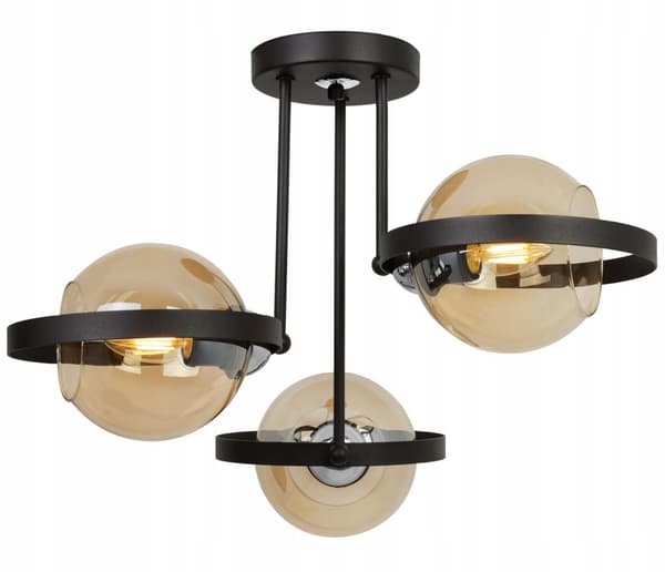 MODERN HÄNGLAMPA GLAS HONING RING