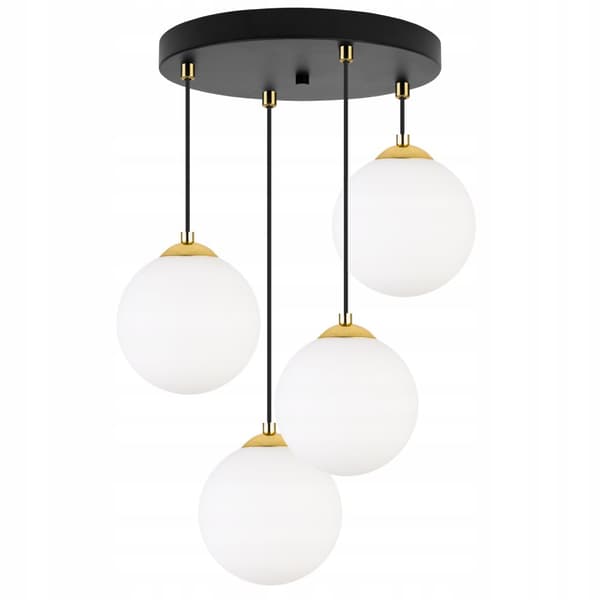 HÄNGANDE TAKLAMPA PLAFON BALL GULD KROM LED