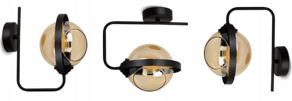 MODERNE HONNING GLAS VÆGLAMPE RING