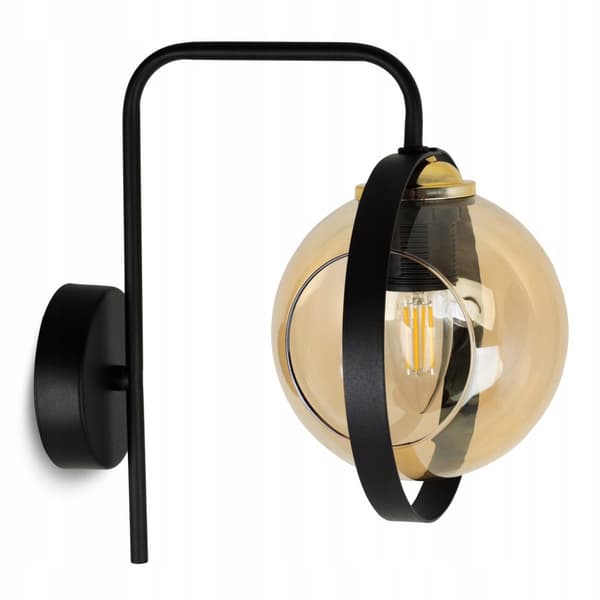 MODERNE HONNING GLAS VÆGLAMPE RING