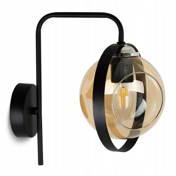 MODERNE HONNING GLAS VÆGLAMPE RING