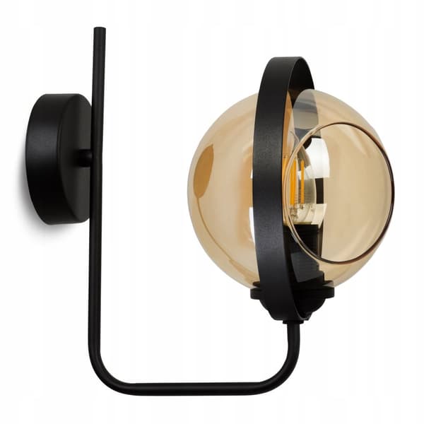 MODERNE HONNING GLAS VÆGLAMPE RING