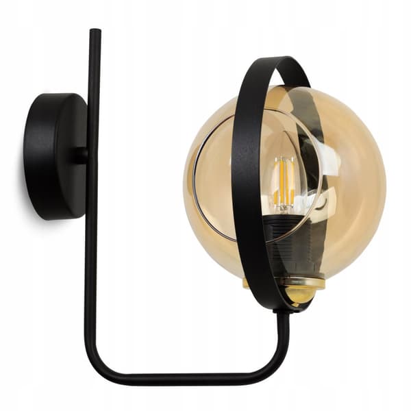 MODERNE HONNING GLAS VÆGLAMPE RING