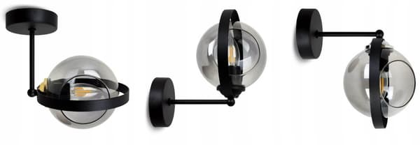 MODERN VÄGGLAMPA GRAFITRING