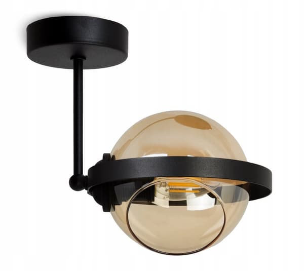 MODERN VÄGGLYKTA RING AV HONING GLAS