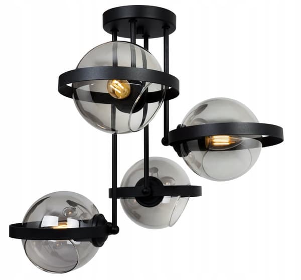 MODERN GLAS HÄNGLAMPA GRAFITRING