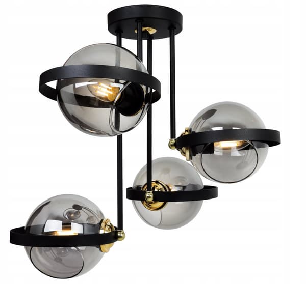 MODERN GLAS HÄNGLAMPA GRAFITRING