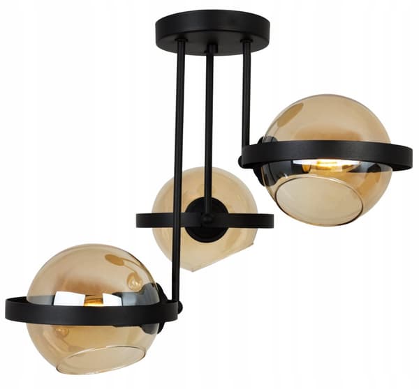 MODERN HÄNGLAMPA GLAS HONING RING