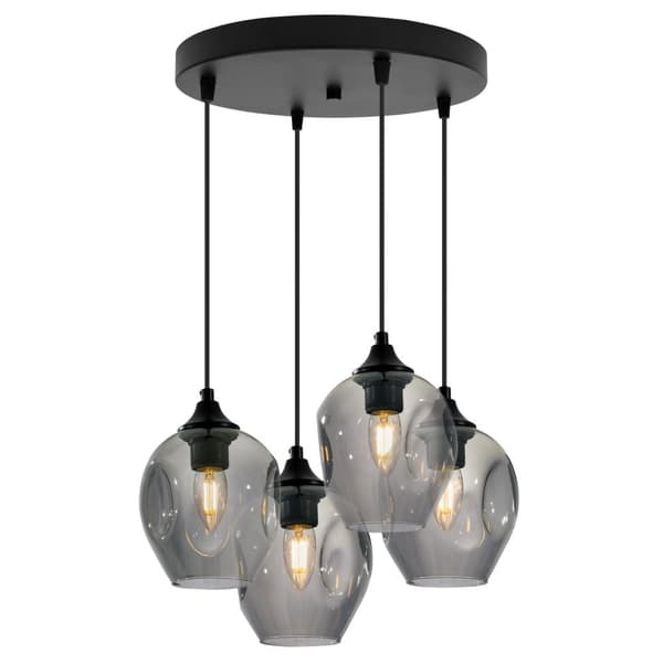 MODERNE LOFT-HÆNGELAMPE GLAS LYSEKRANT
