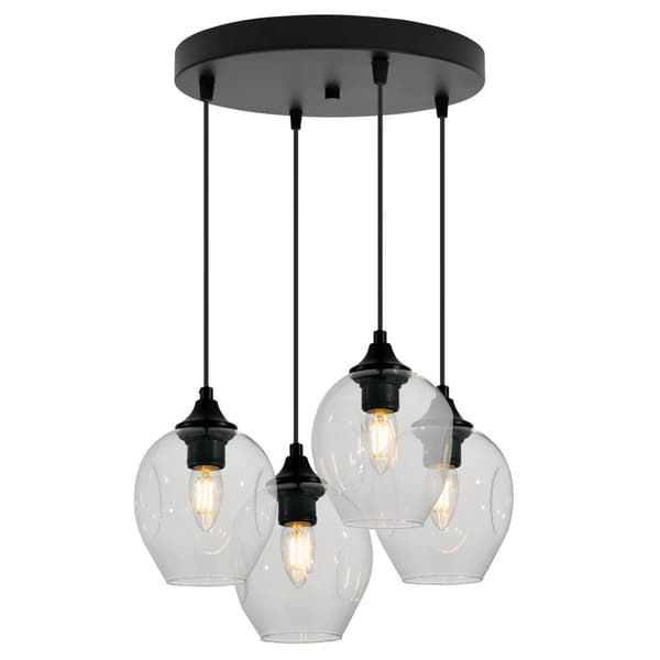 MODERNE LOFT-HÆNGELAMPE GLAS LYSEKRANT