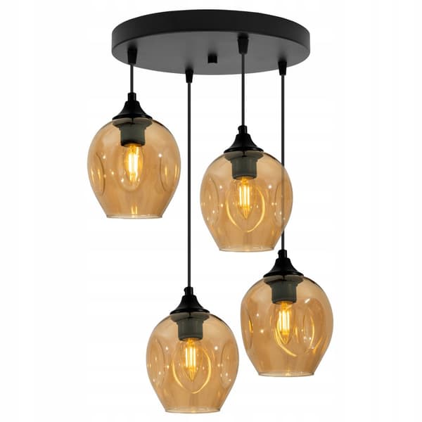 MODERNE LOFT-HÆNGELAMPE GLAS LYSEKRANT