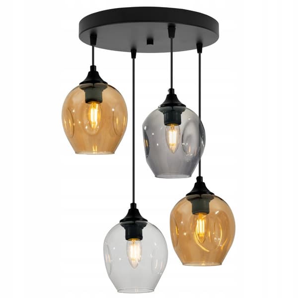 MODERNE LOFT-HÆNGELAMPE GLAS LYSEKRANT
