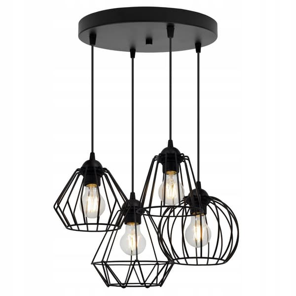SORT TRÅDSHÆNGELAMPE LOFT LYSELYSE MIX