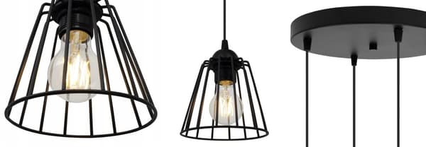 SORT TRÅDLAMPE LOFT LED LYSELYSE