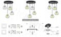 Miniatyrbillede 8 af 9: SORT TRÅDLAMPE LOFT LED LYSELYSE