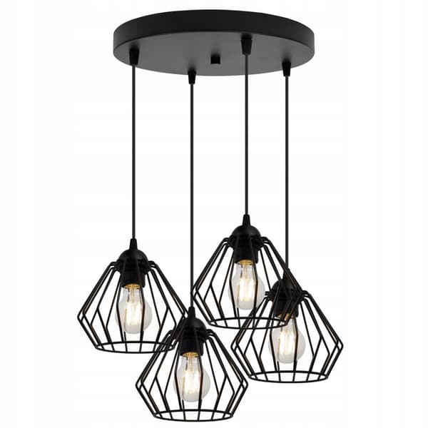 SVART WIRE HÄNGLAMPA LOFT LED LJUSKRAN