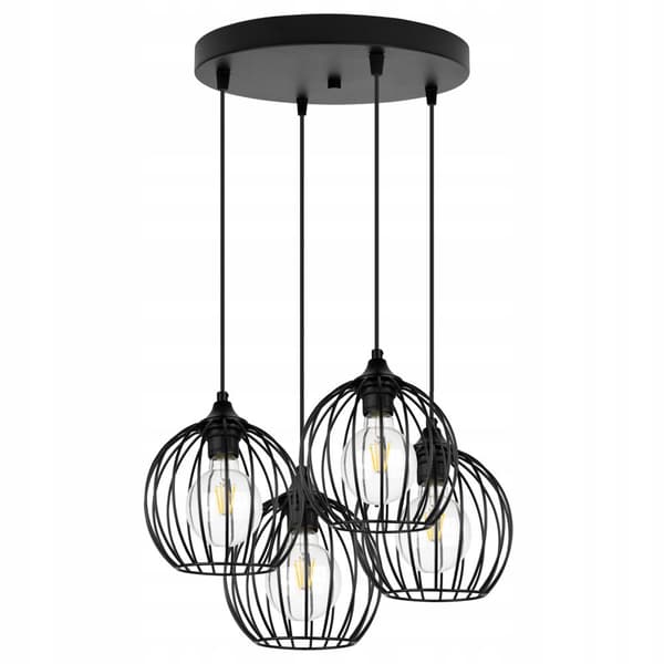 SVART WIRE HÄNGLAMPA LOFT LED LJUSKRAN