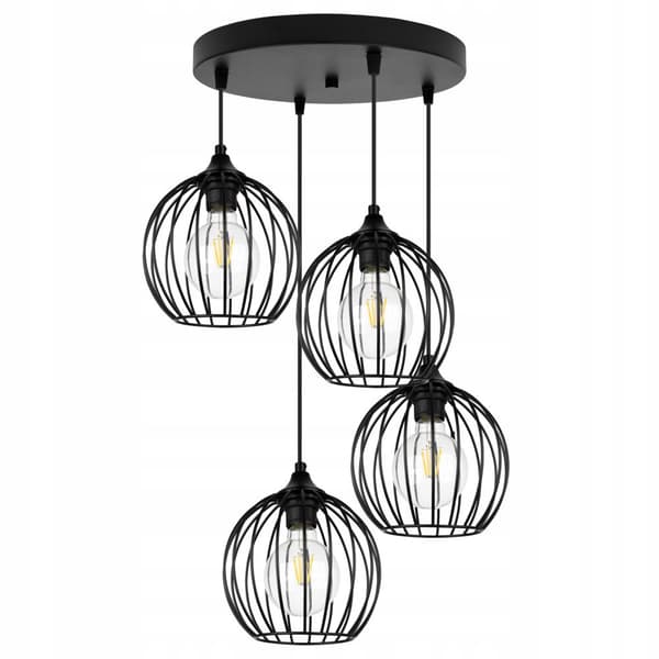 SVART WIRE HÄNGLAMPA LOFT LED LJUSKRAN