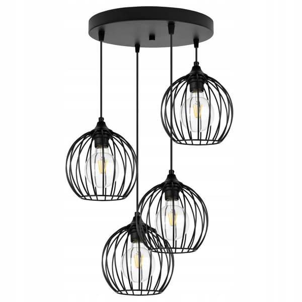 SVART WIRE HÄNGLAMPA LOFT LED LJUSKRAN