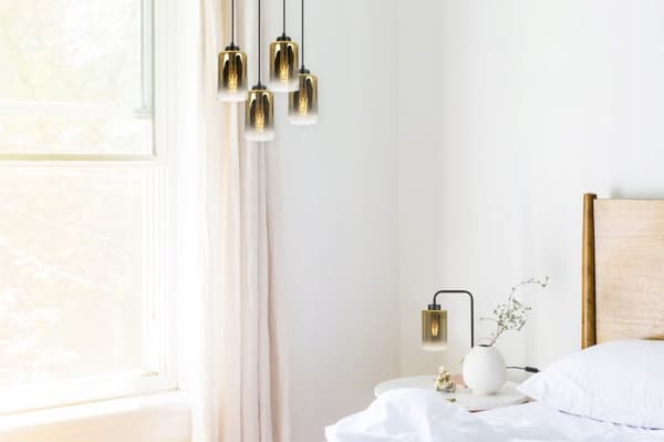 HÆNGELAMPE MODERNE ELEGANT GLASSKÆRM