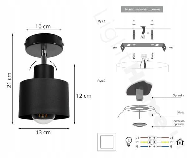 MODERNI KATTOVALAISIN ELEGANTTI METALLED
